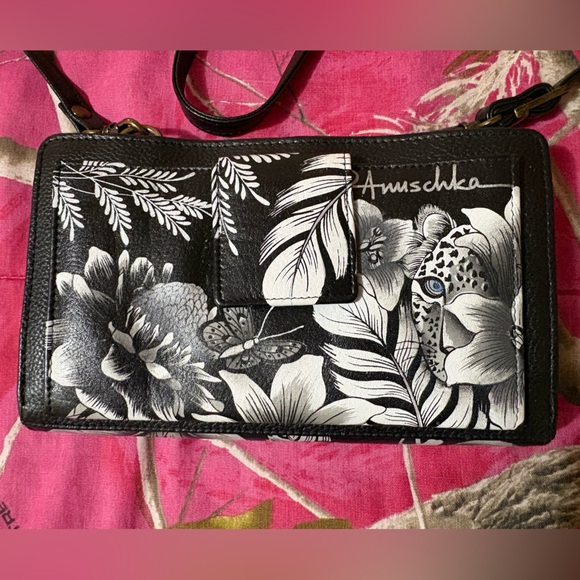 ANUSCHKA Women’s Cleopatra’s Leopard Genuine Leather Organizer Wallet - Picture 4 of 14